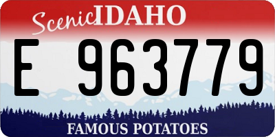 ID license plate E963779