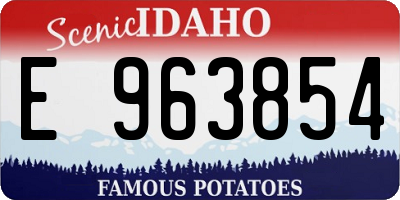 ID license plate E963854