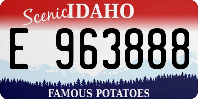 ID license plate E963888