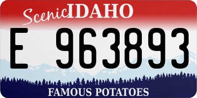 ID license plate E963893
