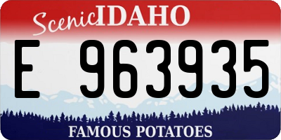 ID license plate E963935