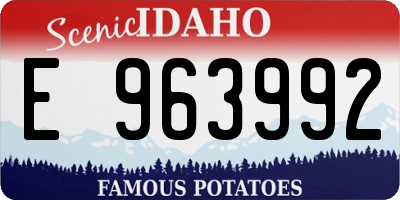 ID license plate E963992