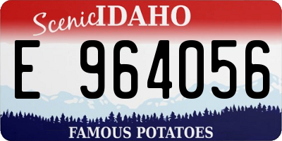 ID license plate E964056