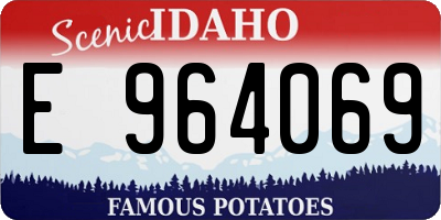 ID license plate E964069