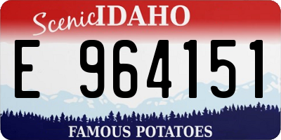 ID license plate E964151