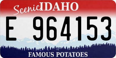 ID license plate E964153