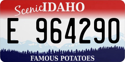 ID license plate E964290
