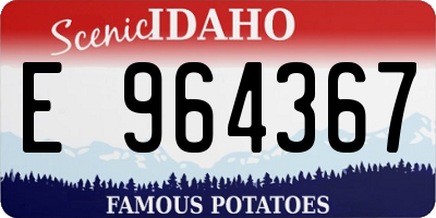 ID license plate E964367