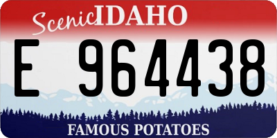 ID license plate E964438
