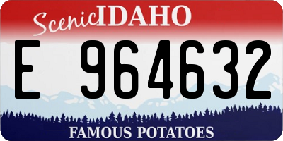 ID license plate E964632