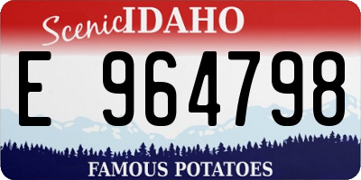 ID license plate E964798