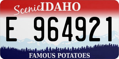 ID license plate E964921