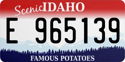 ID license plate E965139