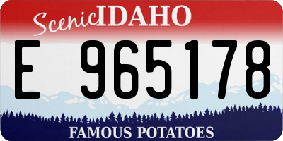 ID license plate E965178