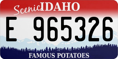 ID license plate E965326