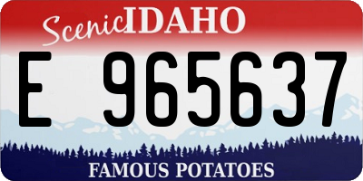 ID license plate E965637