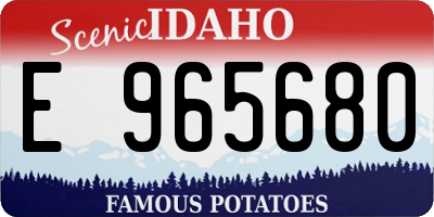 ID license plate E965680