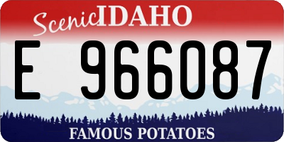 ID license plate E966087
