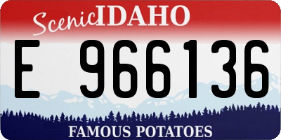 ID license plate E966136