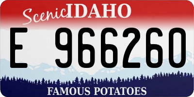 ID license plate E966260