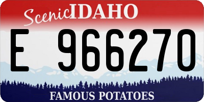 ID license plate E966270