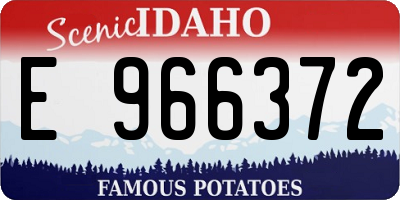 ID license plate E966372