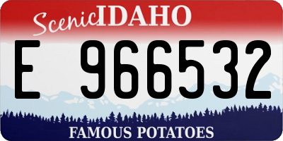 ID license plate E966532