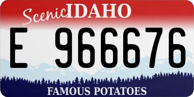 ID license plate E966676