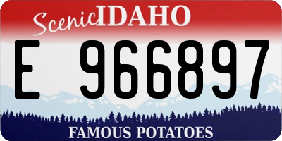 ID license plate E966897