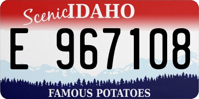 ID license plate E967108