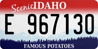 ID license plate E967130