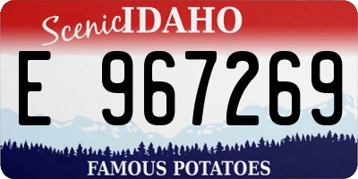 ID license plate E967269