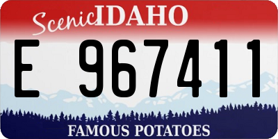 ID license plate E967411