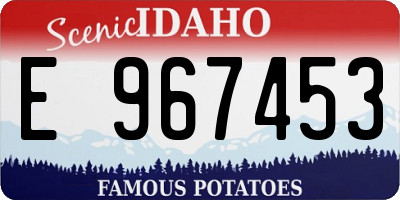 ID license plate E967453
