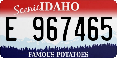 ID license plate E967465