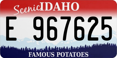 ID license plate E967625