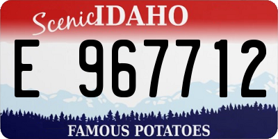 ID license plate E967712