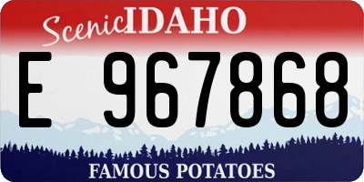 ID license plate E967868