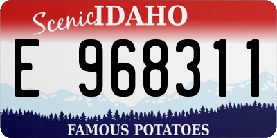ID license plate E968311