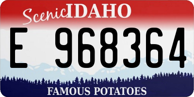 ID license plate E968364