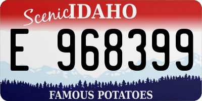 ID license plate E968399
