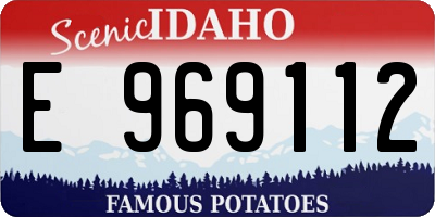 ID license plate E969112