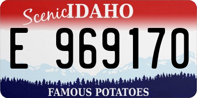ID license plate E969170