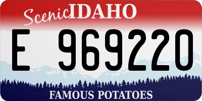 ID license plate E969220