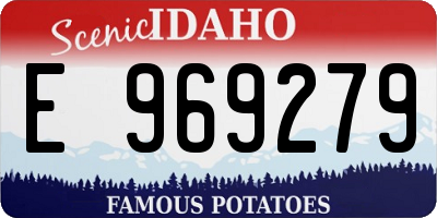 ID license plate E969279