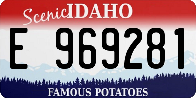 ID license plate E969281