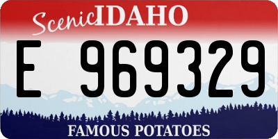 ID license plate E969329