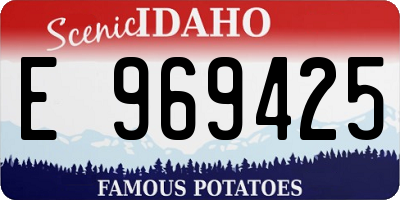 ID license plate E969425