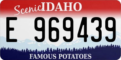 ID license plate E969439