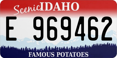 ID license plate E969462